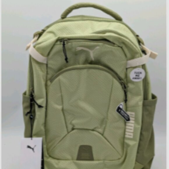 PUMA Challenger Backpack Fully Padded 15” Laptop Pocket Sage Green - Picture 1 of 3